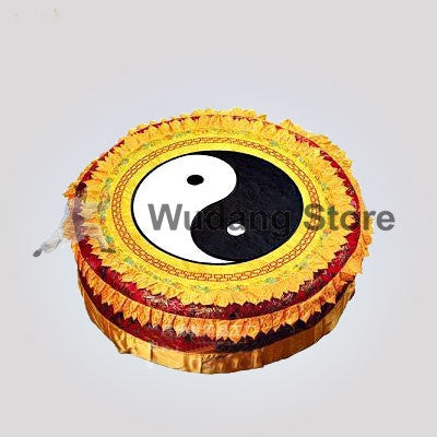 Yellow Round Yin-Yang Daoist Kneeling Stool - Wudang Store